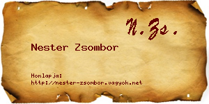 Nester Zsombor névjegykártya