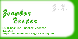 zsombor nester business card